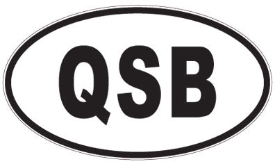QSB - 3 Letter Initials Oval Sticker