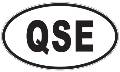 QSE - 3 Letter Initials Oval Sticker