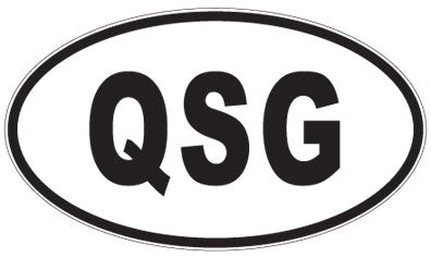 QSG - 3 Letter Initials Oval Sticker
