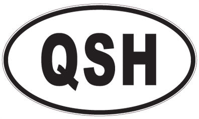 QSH - 3 Letter Initials Oval Sticker