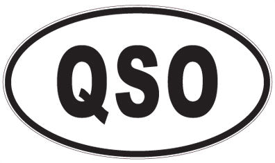 QSO - 3 Letter Initials Oval Sticker