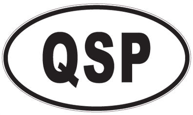 QSP - 3 Letter Initials Oval Sticker