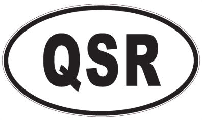 QSR - 3 Letter Initials Oval Sticker
