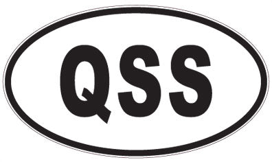 QSS - 3 Letter Initials Oval Sticker