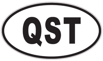 QST - 3 Letter Initials Oval Sticker