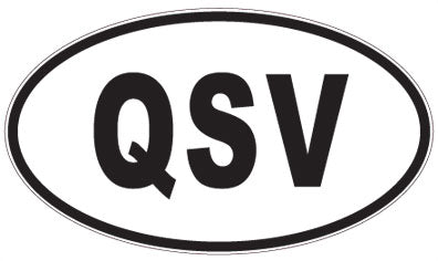 QSV - 3 Letter Initials Oval Sticker