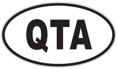 QTA - 3 Letter Initials Oval Sticker