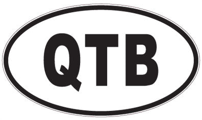QTB - 3 Letter Initials Oval Sticker