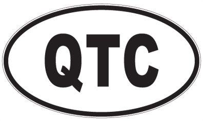QTC - 3 Letter Initials Oval Sticker
