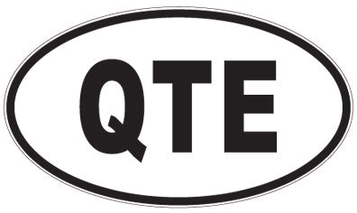 QTE - 3 Letter Initials Oval Sticker