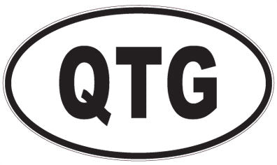 QTG - 3 Letter Initials Oval Sticker
