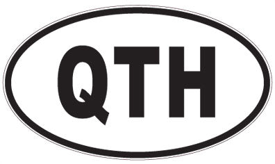 QTH - 3 Letter Initials Oval Sticker