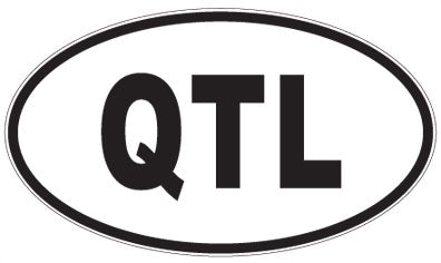 QTL - 3 Letter Initials Oval Sticker