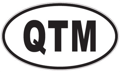QTM - 3 Letter Initials Oval Sticker