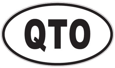 QTO - 3 Letter Initials Oval Sticker