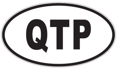 QTP - 3 Letter Initials Oval Sticker