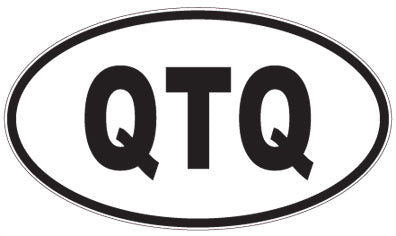 QTQ - 3 Letter Initials Oval Sticker