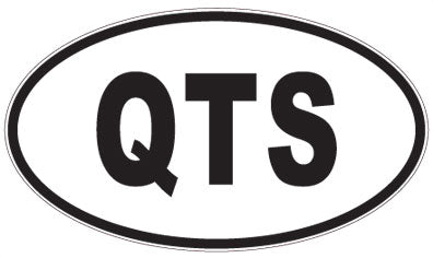 QTS - 3 Letter Initials Oval Sticker
