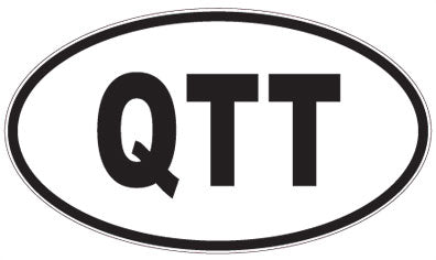 QTT - 3 Letter Initials Oval Sticker