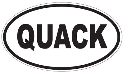 QUACK - Oval Sticker