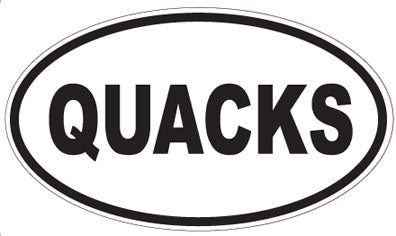 QUACKS - Oval Sticker