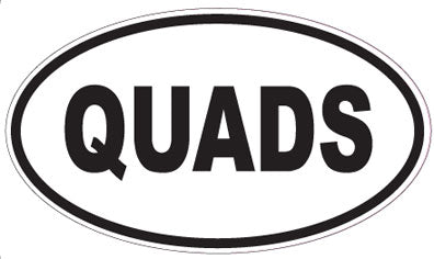 QUADS - Oval Sticker