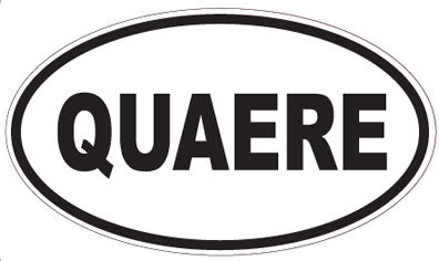 QUAERE - Oval Sticker