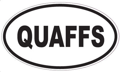 QUAFFS - Oval Sticker