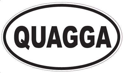 QUAGGA - Oval Sticker