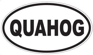 QUAHOG - Oval Sticker
