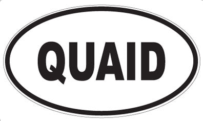 QUAID - Oval Sticker