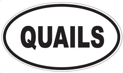 QUAILS - Oval Sticker