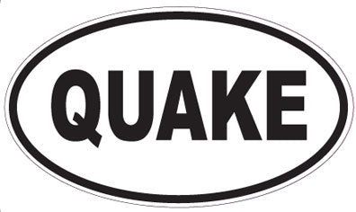 QUAKE - Oval Sticker
