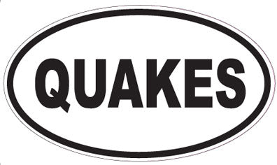 QUAKES - Oval Sticker
