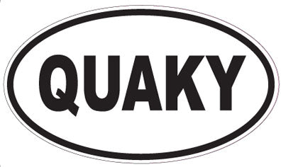 QUAKY - Oval Magnet