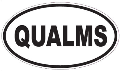 QUALMS - Oval Sticker