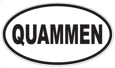 QUAMMEN - Oval Sticker