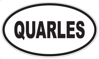 QUARLES - Oval Magnet
