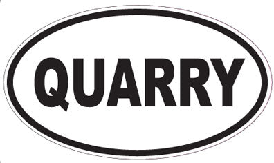 QUARRY - Oval Sticker