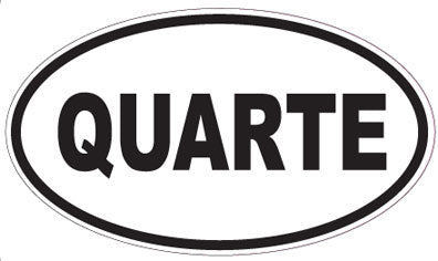 QUARTE - Oval Sticker