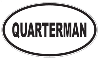 QUARTERMAN - Oval Sticker
