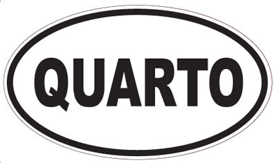 QUARTO - Oval Sticker