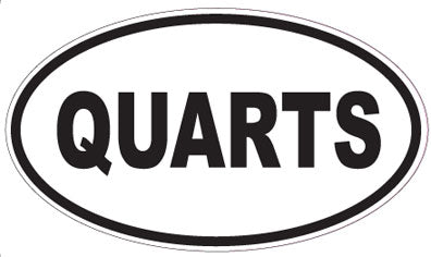 QUARTS - Oval Sticker