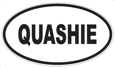 QUASHIE - Oval Sticker