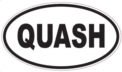 QUASH - Oval Magnet