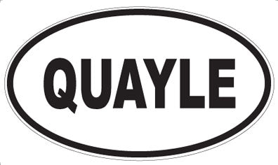 QUAYLE - Oval Magnet