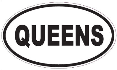 QUEENS - Oval Sticker