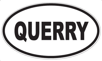 QUERRY - Oval Magnet