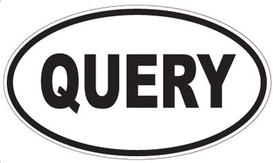 QUERY - Oval Magnet