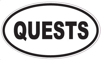 QUESTS - Oval Sticker